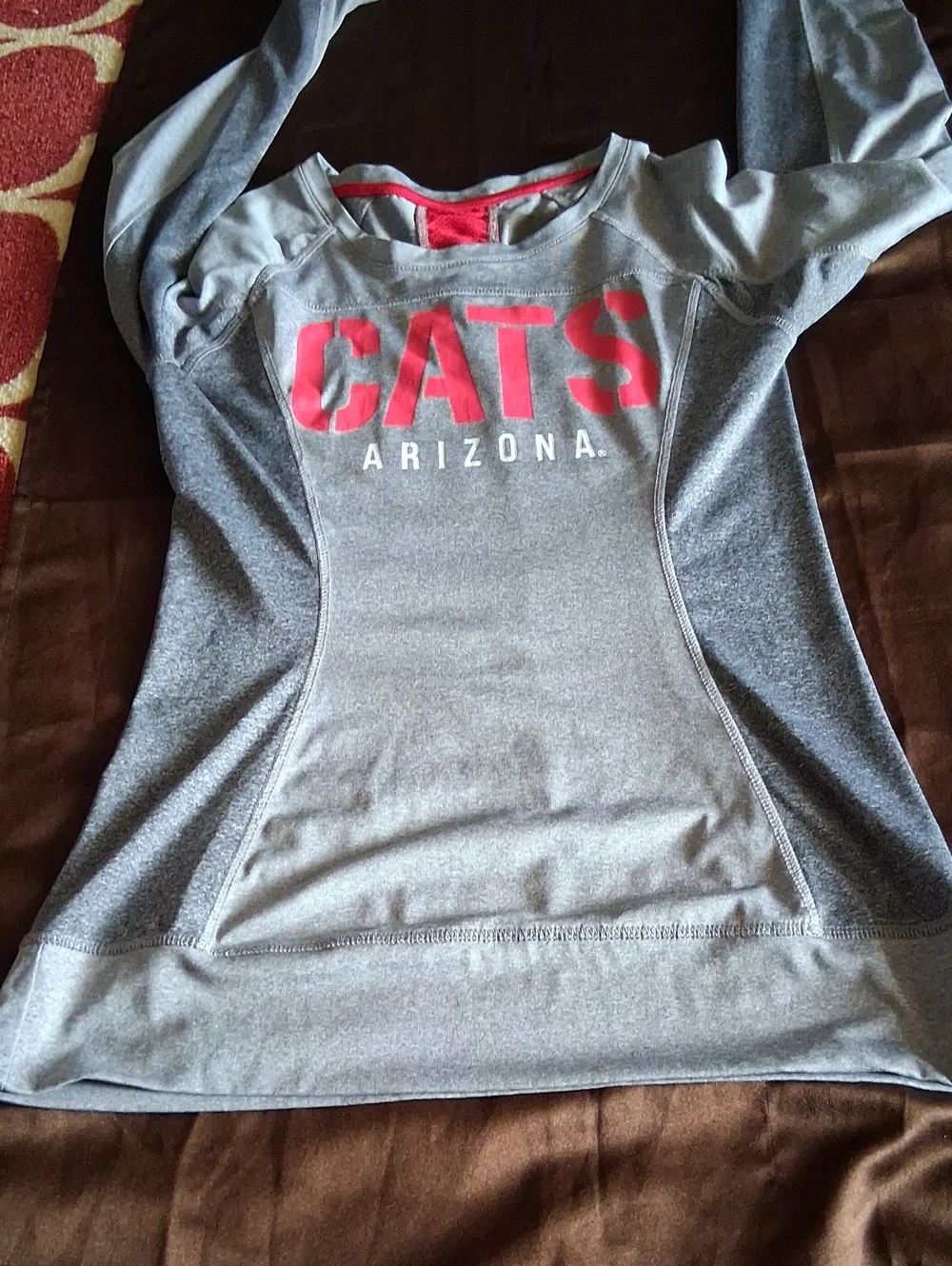 Arizona Cats Gray & Red Performance Pullover